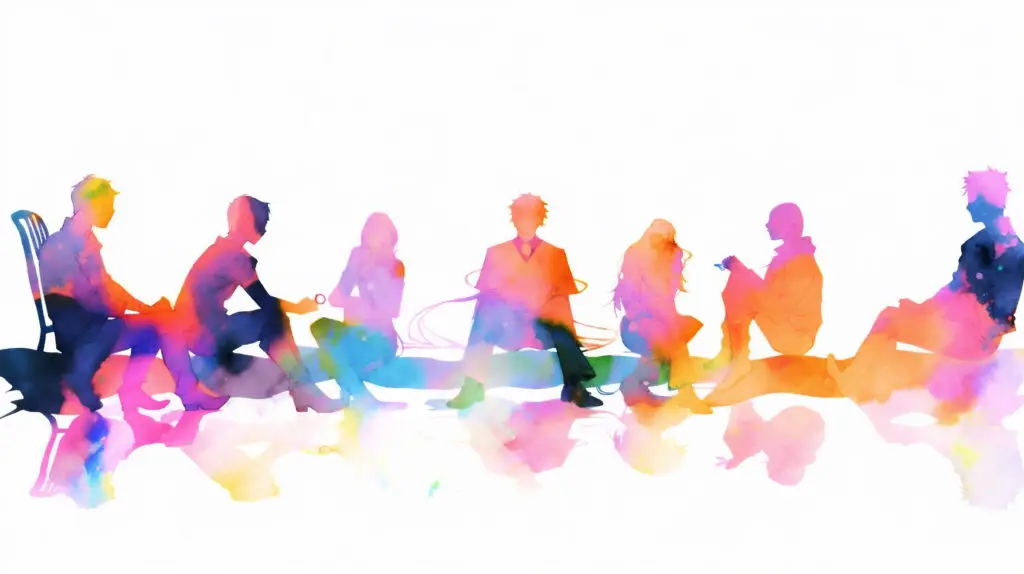 Image shows the workshop where people are together and discussing some thing